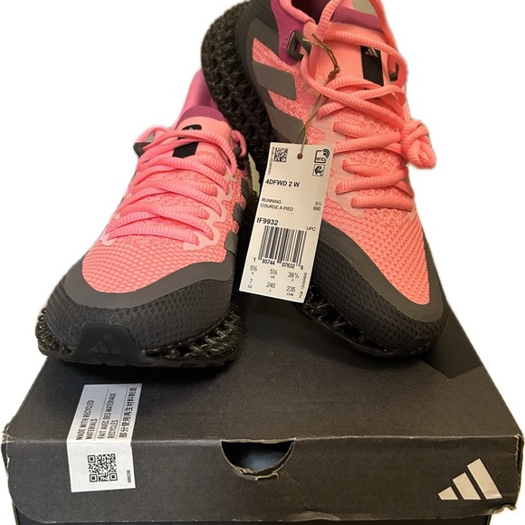 ADIDAS 4DFWD 2 RUNNING SHOES SZ 7 Beam Pink / Silver Metallic / Lucid Fuchsia - Picture 10 of 13